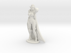  Dark Queen Syx VARIANT w Cape - 200mm (approx 8 i in White Natural Versatile Plastic