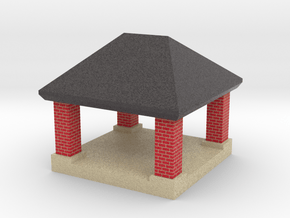 mini gazebo shelter structure in Full Color Sandstone: 1:220 - Z