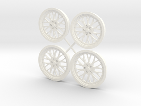 BBS Mono 1/12 wheel set foose in White Processed Versatile Plastic
