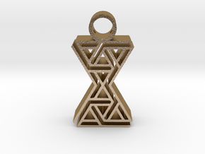 tribal pendant 9 in Polished Gold Steel