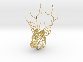 Deer pendant in Polished Brass