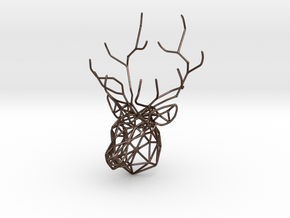 Deer pendant in Polished Bronze Steel