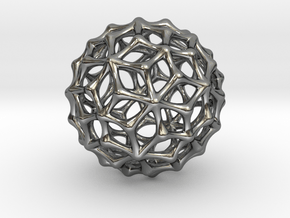 DIAMOND SPHERE in Fine Detail Polished Silver