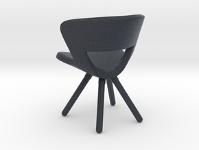 Miniature Mundo Lounge Chair - Fredericia in Black PA12: 1:12