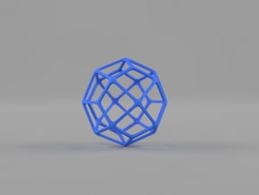 Deltoidal Icositetrahedron in Blue Processed Versatile Plastic: Large