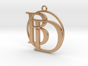 Initials B&D monogram in Natural Bronze