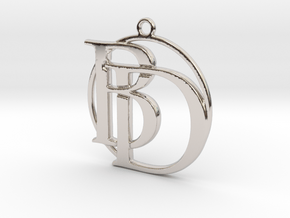 Initials B&D monogram in Platinum