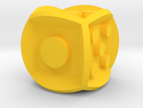 die inverse balanced rounded edges in Yellow Processed Versatile Plastic: Medium