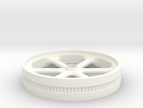 75mm Model Flywheel w/ starting gear in White Processed Versatile Plastic: 1:76 - OO