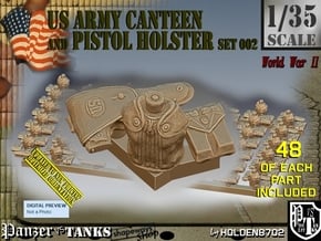 1/35 US Pistol Holster-Canteen WWII Set002 in Tan Fine Detail Plastic