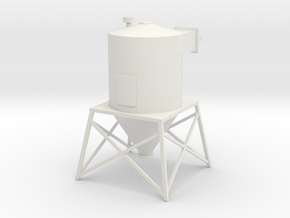 'HO Scale' - Rooftop Dust Filter in White Natural Versatile Plastic