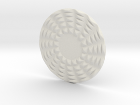 coaster pinwheel round personalize top side in White Premium Versatile Plastic