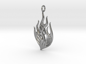 Phoenix Pendant in Natural Silver