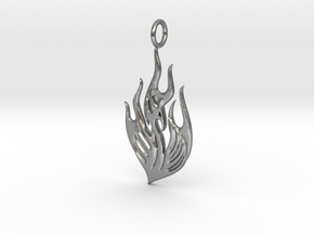 Phoenix Pendant in Natural Silver