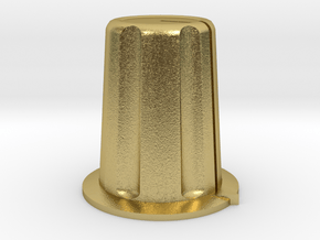 16mm rotary control knob (6mm shaft) in Natural Brass