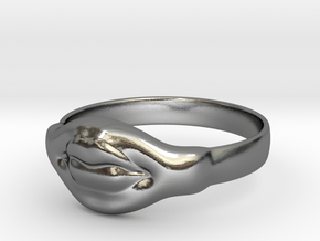 Doll mouth ring in Polished Silver: 8 / 56.75