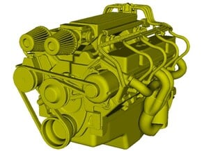 1/18 scale GM Chevrolet V8 small block engine x 1 in Tan Fine Detail Plastic
