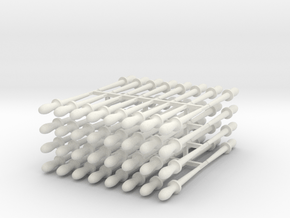 64 1:24 scale belaying pins in White Natural Versatile Plastic