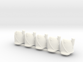 5 x Bearskin wPrim in White Processed Versatile Plastic
