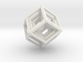 Encompassing Diamond - Pendant in White Natural Versatile Plastic