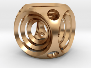 Encompassing Spheres - Pendant in Polished Bronze (Interlocking Parts)