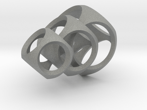 Intersecting Spheres - Pendant in Gray PA12