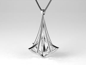 Falling Star - Pendant in Polished Silver (Interlocking Parts)