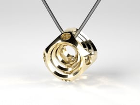 Encompassing Spheres - Pendant in Polished Brass (Interlocking Parts)