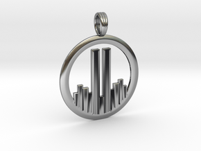 NEVER FORGET WTC 911 PENDANT in Antique Silver