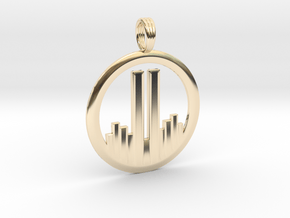 NEVER FORGET WTC 911 PENDANT in 14K Yellow Gold