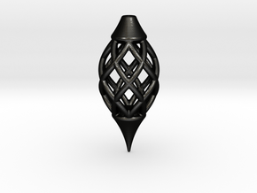 VESCICA PINEAL PENDULUM in Matte Black Steel