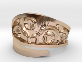 Emboss Ring -1 in 14k Rose Gold Plated Brass