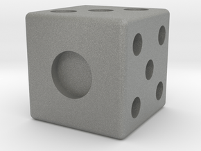 die solid interior balanced straight edges in Gray PA12: Small