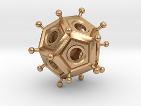 Roman Dodecahedron  in Natural Bronze