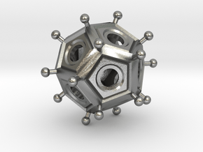 Roman Dodecahedron  in Natural Silver