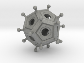 Roman Dodecahedron  in Gray PA12