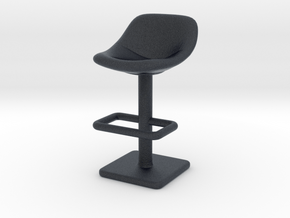 Miniature Noti Mishell Barstool - Noti in Black PA12: 1:12