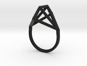 Ring - Diamas in Black Premium Versatile Plastic: 6 / 51.5