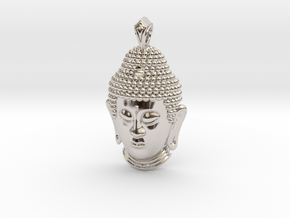 Buddha Head pendant in Platinum