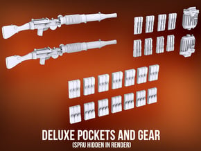 Deluxe Pockets and Gear in Tan Fine Detail Plastic