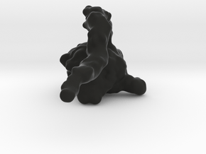 mini Smoke Monster solid in Black Premium Versatile Plastic: Extra Small