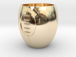Espresso Rugby in 14k Gold Plated Brass