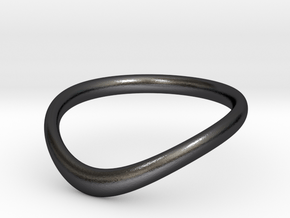 torus wireframe RING 03StackSolidThin in Polished and Bronzed Black Steel