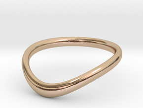 torus wireframe RING 03StackSolidThin in 14k Rose Gold Plated Brass