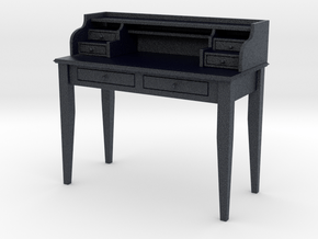 Miniature Sebastien Writing Desk in Black PA12: 1:12