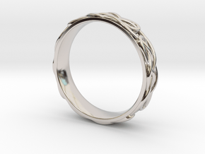Ornament ring 1 in Rhodium Plated Brass: 5.5 / 50.25
