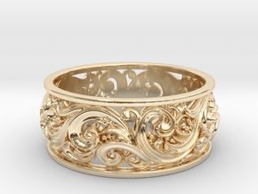 Ornament ring 2 in 14k Gold Plated Brass: 6.5 / 52.75