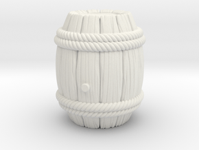 Barrel Stylized B in White Natural Versatile Plastic