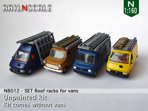 SET Roof racks for vans​ (N 1:160) in Tan Fine Detail Plastic