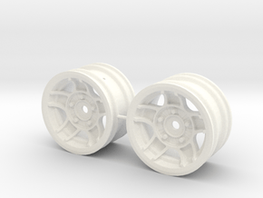 M-Chassis Wheels - NSU-TT ATS Style - +2mm Offset in White Processed Versatile Plastic